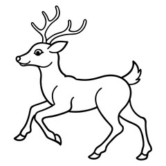 deer line art picture