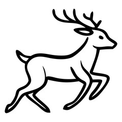 deer line art picture