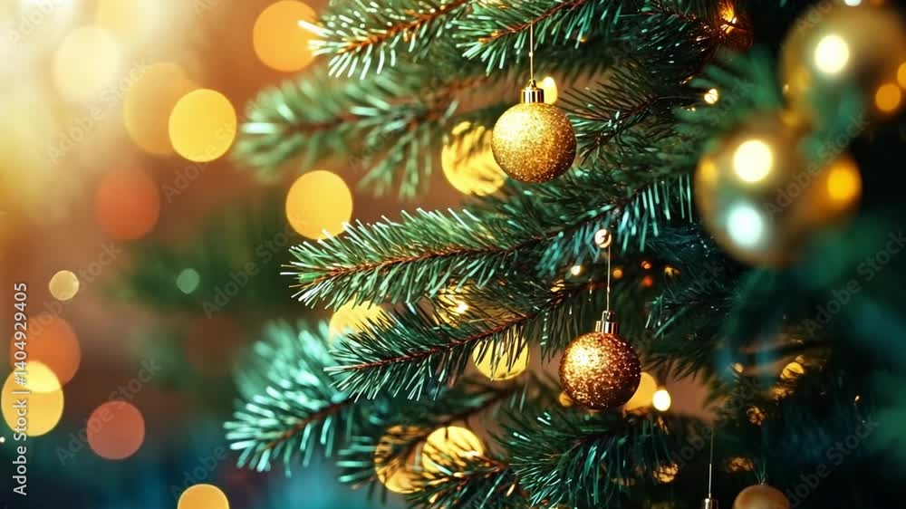 Poster this enchanting image captures the essence of christmas with a decorated tree illuminated by soft li