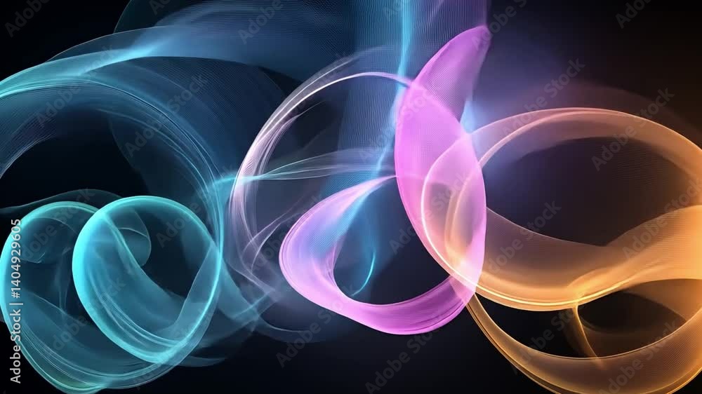Poster vibrant abstract artwork dynamic geometric shapes and bold colors creating visual experience of ener