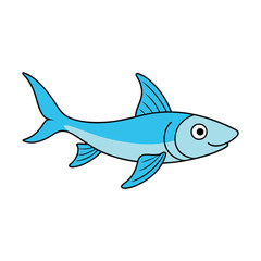 Obraz premium swordtail fish on white background