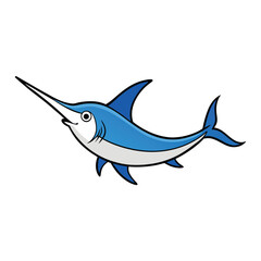 Obraz premium swordfish on white background