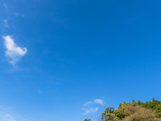 Obraz premium 春の山から 青空と雲17441