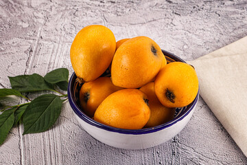 Ripe sweet juicy medlar fruit