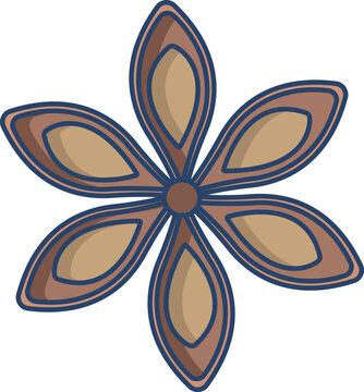 brown star anise spice isolated clip art preview