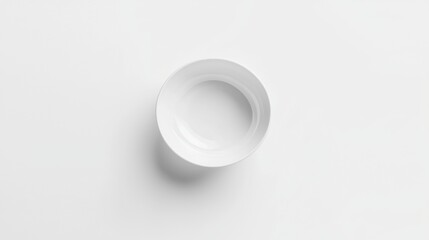 A white bowl with no visible markings or designs.
