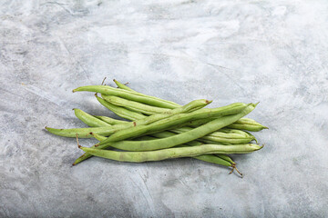 Raw fresh young green bean