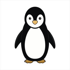 Cute cartoon penguin smiling
