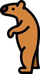 bear Illustration on a white background    