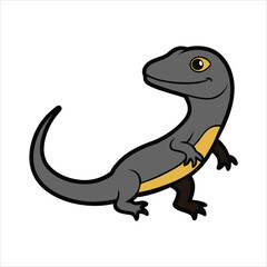Cartoon Salamander with a Smile