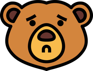 bear Illustration on a white background   