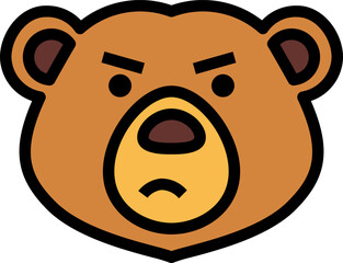 bear Illustration on a white background   