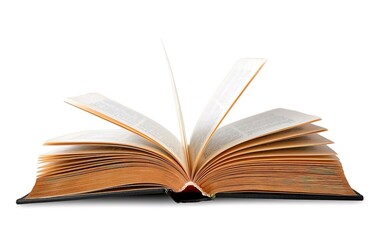 Open book isolated on white background