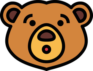 bear Illustration on a white background    