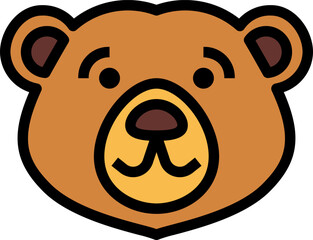 bear Illustration on a white background   