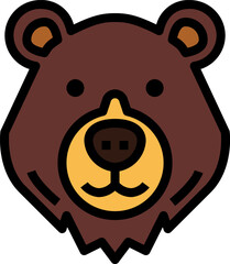 bear Illustration on a white background  