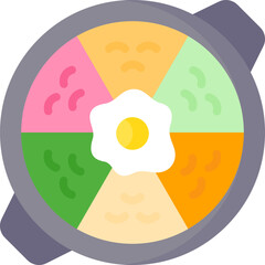 bibimbap Illustration on a white background  