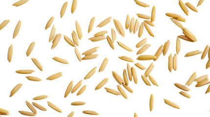 Uncooked Long Grain Brown Rice &ndash; Transparent Background, Isolated High-Resolution Image

