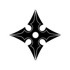 Ninja Star Silhouette vector illustration