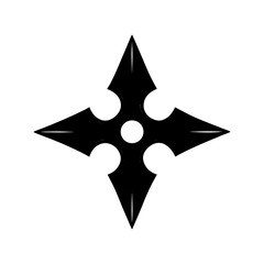 Ninja Star Silhouette vector illustration