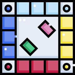 board game Illustration on a white background     
