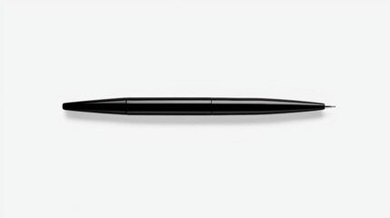 A sleek black pen with a silver tip.