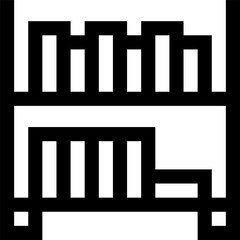 book shelf Illustration on a white background     