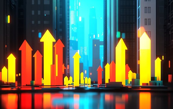 Upward Trend Cityscape.
