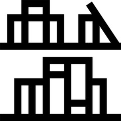 bookshelf Illustration on a white background   