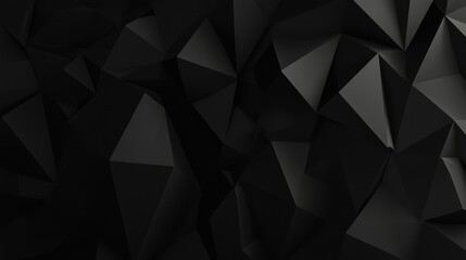 Fototapeta premium A 3D rendering of a complex geometric pattern in black and gray.