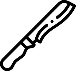 butcher knife Illustration on a white background     