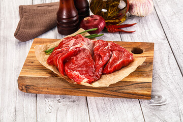Raw beef meat for cooking