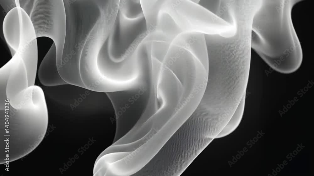 Aufkleber ethereal smoke swirls in dark background, creating mesmerizing pattern of translucent movement that 