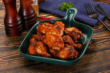 Hot and spicy Buffalo chicken wings