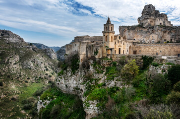 Beautiful town of Matera, Unesco heritage, oldest city in Europe, Basilicata region, Italy