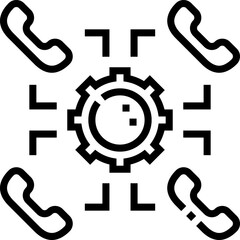 call center Illustration on a white background   