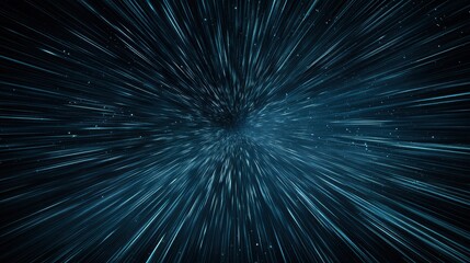 Fototapeta premium Hyperspace jump, star trails, cosmic speed, light speed travel