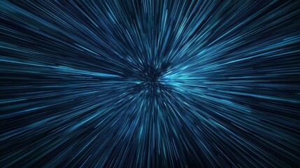 Obraz premium An abstract view of blue space warp