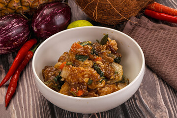 Prawn with vegetables and oyster sauce