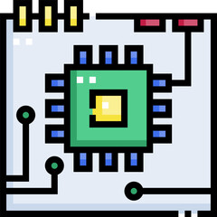 chip Illustration on a white background   