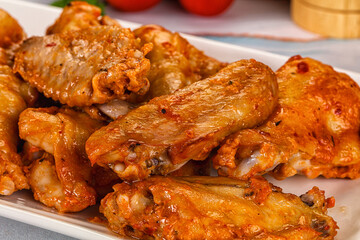Grilled spicy chili chicken wings