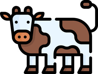 cow Illustration on a white background 