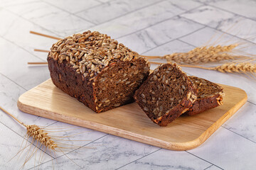 Browl rye bread with seeds