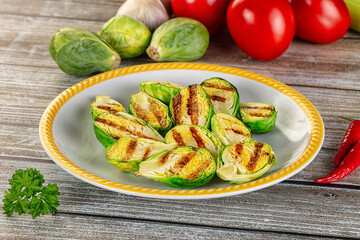 Vegan cuisine - Grilled brussels sprouts