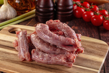 Raw chicken neck for cooking