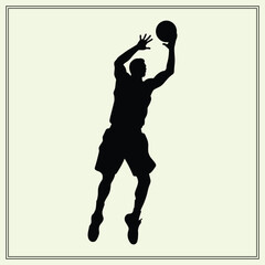 Obraz premium Silhouette of Basketball, Sport