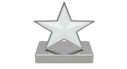 Isolated Silver Star Award