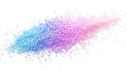 Fototapeta premium Holographic shimmer powder scatter in a dreamy pastel gradient, hyper-detailed light refraction, PNG on white