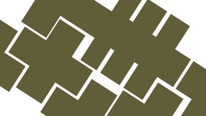 a collection of shapes that are arranged irregularly and create an art.