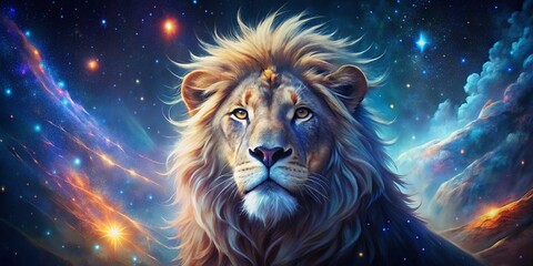 Celestial Zodiac Lion: Starry Night Constellation Photography